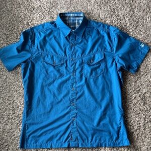 Kuhl Men's Vibrant Blue Casual Button Down Shirt